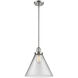 Franklin Restoration Cone 1 Light 12 inch Matte Black Mini Pendant Ceiling Light in Incandescent, Clear, Franklin Restoration
